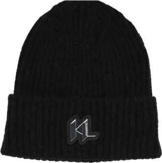 Karl Lagerfeld Berretto con applicazione logo - Nero
