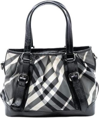 Burberry Pre-owned Handbags, female, Multicolor, Size: ONE SIZE Pre-owned Nylon Satchel