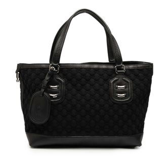 Gucci Pre-owned Womens Gg Neoprene Techno Tag Tote - Black Textile - One Size