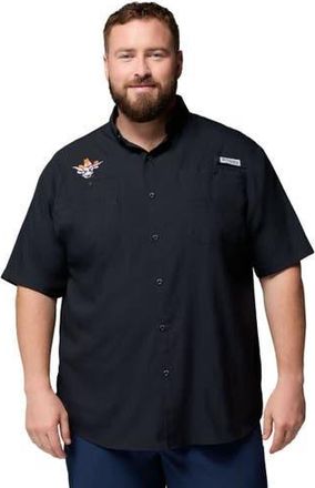Columbia Mens Columbia Black Texas Longhorns Big & Tall Tamiami Omni-Shade Button-Down Shirt at Nordstrom, Size Xxx-Large