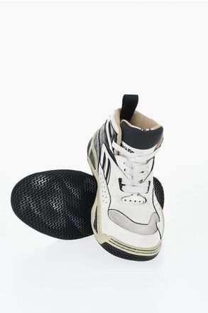 Hed Mayner REEBOK X HED MAYNER High Vintage-Effect Leather Sneakers size 45,5