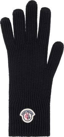Moncler Moncler Wool Gloves, Men, Black, Size: Xl