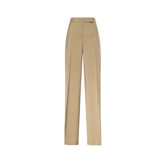 Max Mara Straight Trousers, female, Brown, Size: XS Straight Trousers