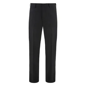 Prada Straight Trousers, male, Black, Size: XL Wool Pants