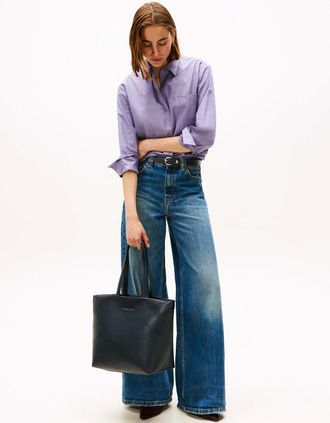 Tommy Hilfiger Womens Tommy Hilfiger TH Logotape Womens Tote Bag - Space Blue - Size: ONE size