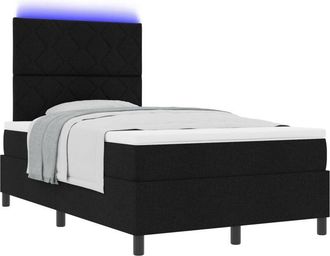 vidaXL Box Spring Bed with Mattress Black 120 x 190 cm Fabric vidaXL