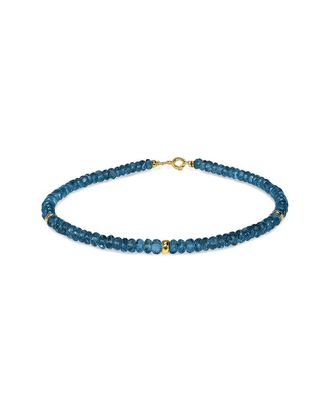 Jewelmak 14K 20.00 Ct. Tw. London Blue Topaz Bracelet