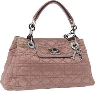 Dior Pre-owned Handbags, female, Pink, Size: ONE SIZE Pre-owned Vintage Nylon Hand Bag