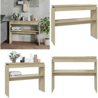 vidaXL Tavolino Consolle Rovere Sonoma 102x30x80 cm Legno Multistrato - Tavolo da ingresso - Tavolo in legno multistrato