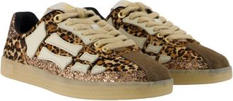 Amiri Leopard Patterned Leather Sneaker - Brown