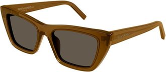 Saint Laurent SL 276 MICA 060 Womens Sunglasses Brown Size 55 - Free RX Lenses - Free RX Lenses