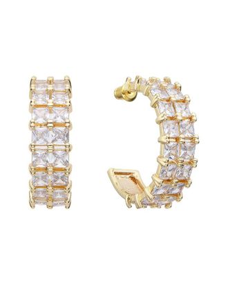 Eyecandy LA Eye Candy La Cz Eva Huggie Loop Earrings