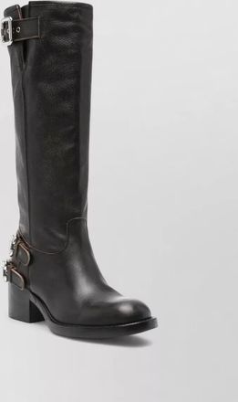 Chlo&eacute; dakota knee high leather boots buckle