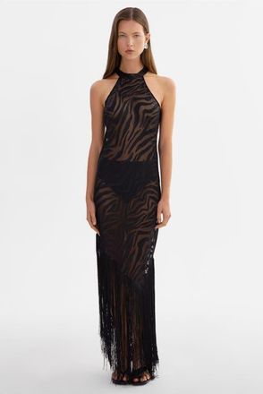 LaMarque Jennine | Zebra Sheer Dress in Bkzb at Nordstrom, Size Xx-Small