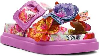 Betsey Johnson Lorayne Two-Strap Sandal in White Multi at Nordstrom, Size 9.5