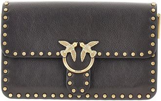 Pinko Bolso peque&ntilde;o Love One Slouchy con tachuelas - Bags - Mujer - Marr&oacute;n - ONE SIZE