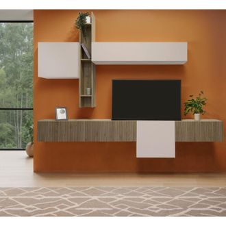 Dmora Pareja Modular Narcao, Un Estante, 9 Espacios, 0x0x0h Cm Marr&oacute;n Peral