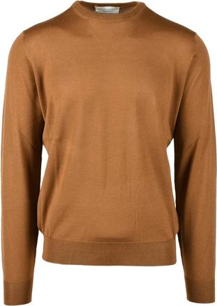 FILIPPO DE LAURENTIIS Maglia - Heren - Ronde hals truien - Bruin - L - Wol - Truien & Vesten