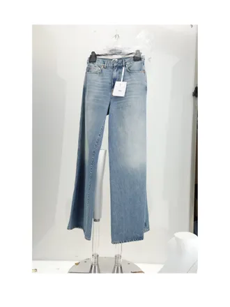Dior Womens Denim Trousers Eth-Pantalon Blue Cotton