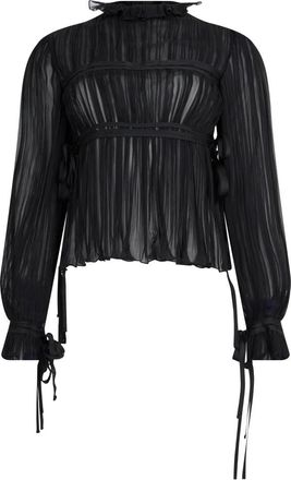 Alberta Ferretti Cropped Blouse - Dames - Blouses - Zwart - S - Overhemden