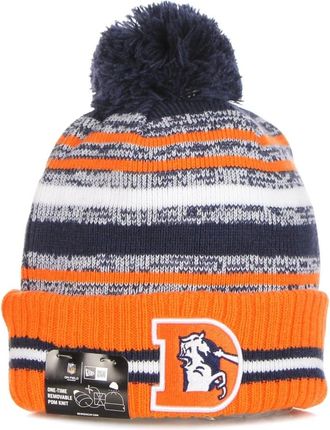 New Era New Era, Beanies, male, Multicolor, Size: ONE SIZE Denver Broncos Pom Pom Beanie Hat