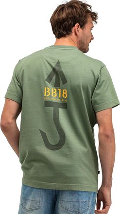 Butcher of Blue Groen t-shirt ronde hals Butcher of Blue met backprint