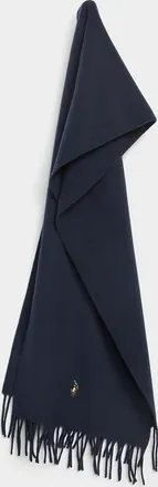 Polo Ralph Lauren Mens Small embroidered logo pure wool scarf