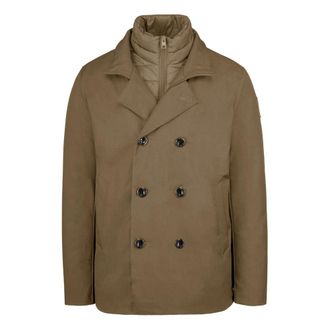 Bomboogie Gepolsterd Double-Breasted Jack - Heren - Mantels - Bruin - Maat: XL Wol