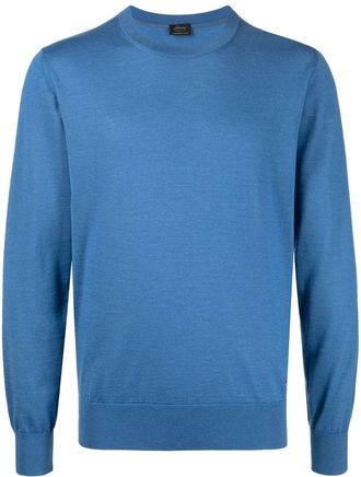 Brioni fine-knit silk-cashmere jumper - men - Cashmere/Silk - 54 - Blue