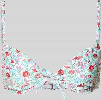 Pieces Bikini-Oberteil mit Allover-Muster Modell BAOMI in Hellblau, Gr&ouml;&szlig;e XS