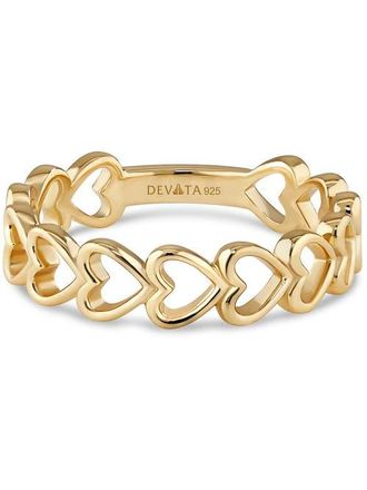 Devata Open Heart Ring in Gold Plated Sterling Silver in Yellow Gold at Nordstrom, Size 8
