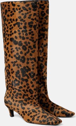 Toteme Wide Shaft calf hair knee-high boots