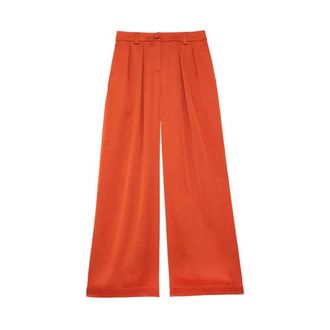 Ines De La Fressange Dames, Broeken, Oranje, Maat: XL Leer