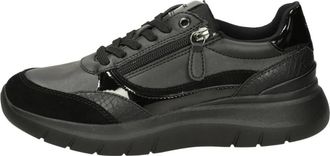Geox Plummery - Dames - Sneakers - Zwart - 38 EU - Leer - Schoenen