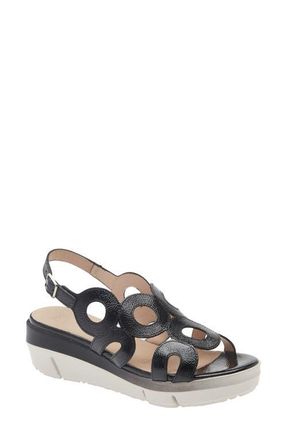 Wonders Slingback Platform Slide Sandal in Lack Black at Nordstrom, Size 9.5-10Us