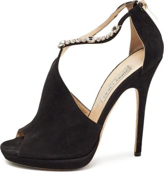 Jimmy Choo London Sandali in pelle 120mm - Nero