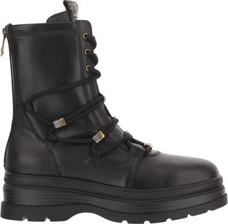 Pinko Pinko, Schoenen, Dames, Zwart, 37 EU, Leer, Eva Leren Enkellaarzen