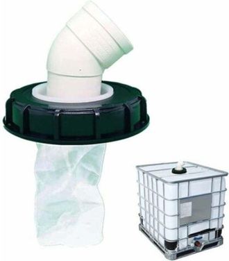 OEM Snq - Filtro Lavable De Nailon Para Tanque De 1000 L - Conexi&oacute;n De 45&deg; Para Tanque De Recuperaci&oacute;n De Agua - Filtro Para Tapa De Ibc De 165 Mm - Reuti