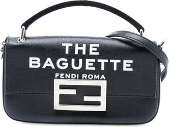 Fendi Pre-owned Handbags, female, Black, Size: ONE SIZE Pre-owned Baguette Shoulder Bag