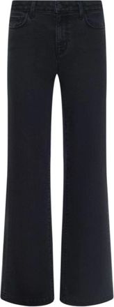 L'agence Jeans, Dames, Zwart, W25, Katoen, Scottie Wide-Leg Jean