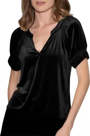 Starkx Cameron Velvet Top In Black