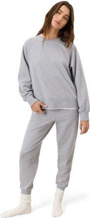 Pact CloudKnit Raglan Crew in Heather Grey at Nordstrom, Size Xx-Large