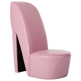 vidaXL Vidaxl - Sill&oacute;n Con Forma De Zapato De Tac&oacute;n Cuero Sint&eacute;tico Rosa