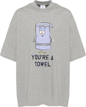 VETEMENTS T-shirt con stampa grafica - Grigio