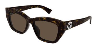 Gucci GG1844SA Asian Fit 002 Womens Sunglasses Tortoiseshell Size 55