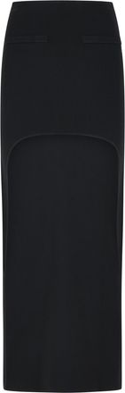 Courr&egrave;ges Long Skirt In Black Viscose Blend
