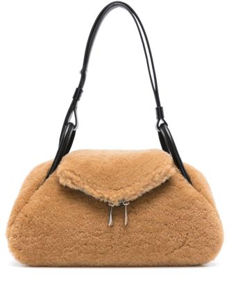 トートバッグ AMINA MUADDI Camel Shearling Amini Giuly Handbag Amina Muaddi Camel Shearling Amini Giuly Handbag | italist