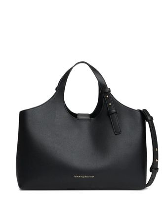 Tommy Hilfiger logo-detail tote bag - women - Polyurethane - One Size - Black