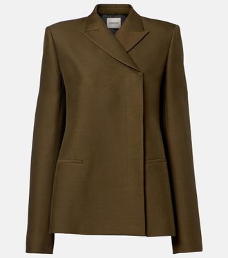 Khaite Blazer Silvannah in cady di lana e seta