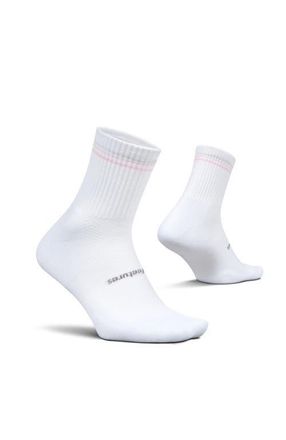 Feetures High Performance Max Cushion Quarter Tall Sock MoistureWicking Athletic Socks in Petal Stripe at Nordstrom, Size Medium